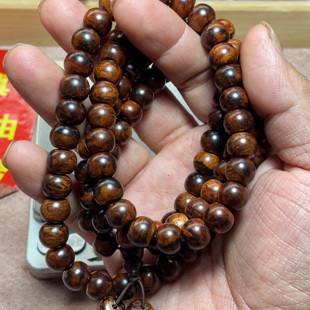 王***黄花梨/降香黄檀苹果珠108颗紫油梨树根料899号
