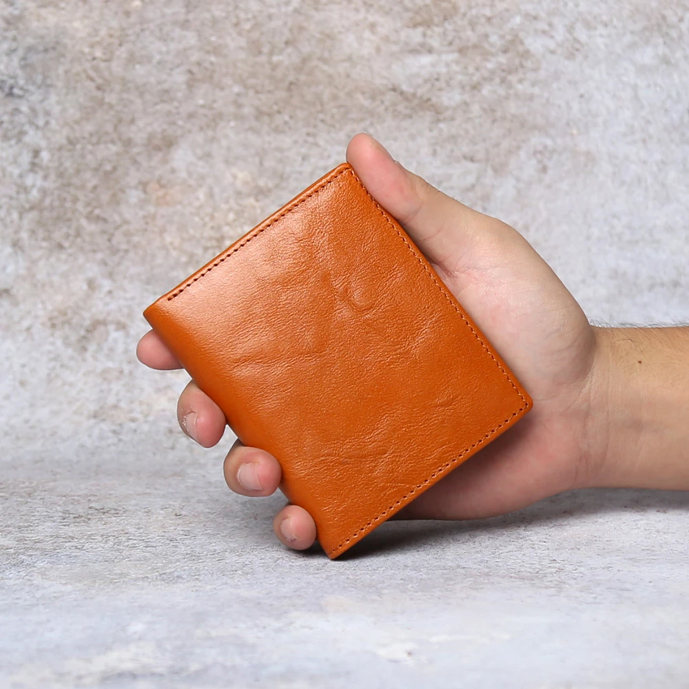 复古真皮简约多功能卡包韩版头层牛皮钱包女士休闲潮流牛皮钱夹