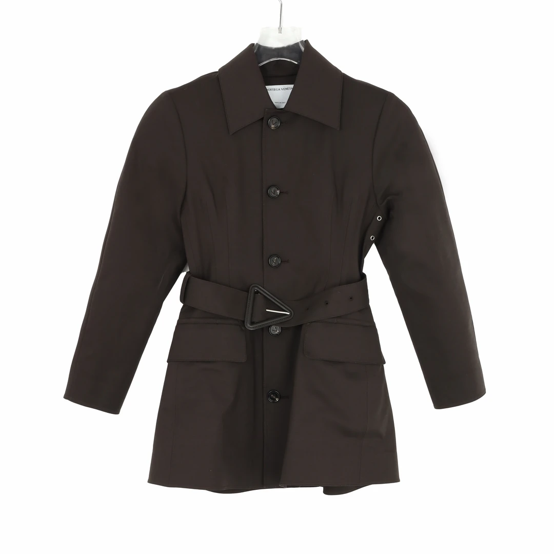 BOTTEGA VENETA/葆蝶家女式欧美风翻领风衣外套 653029V00V02113