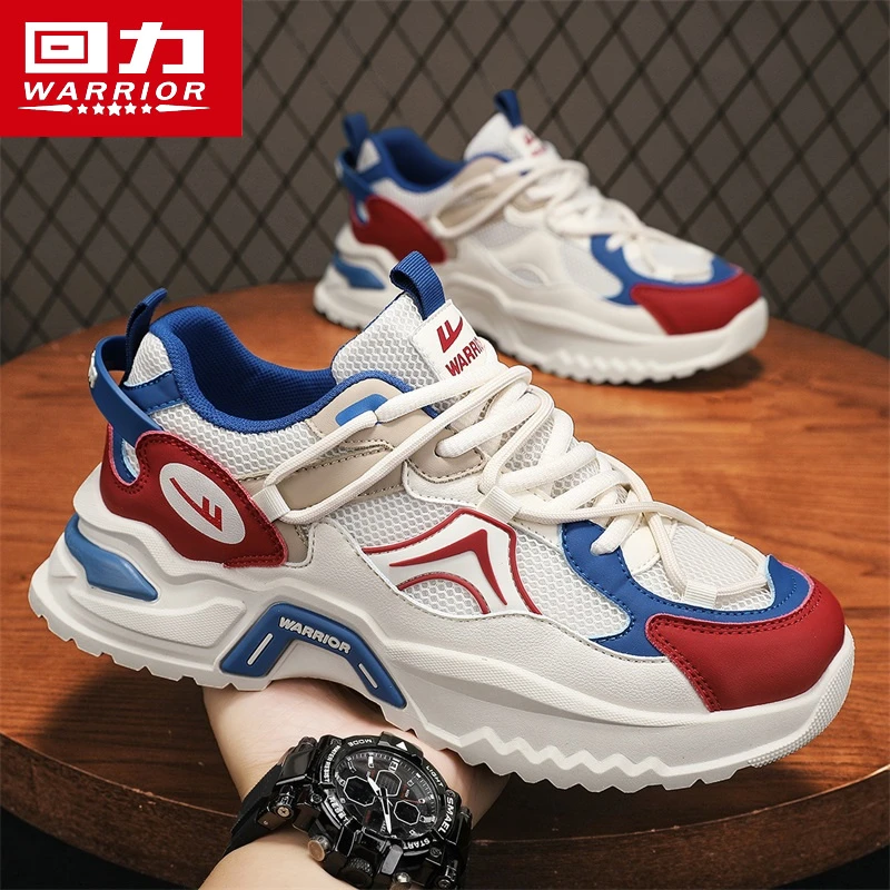 回力鞋子男款春季百搭厚底休闲跑步运动鞋男上班工作透气老爹潮鞋