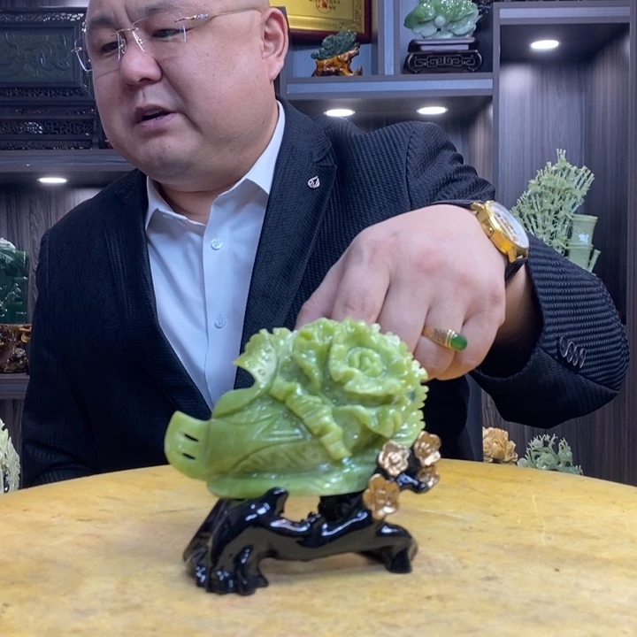 蛇纹石玉（覆膜）珠宝奇石未镶嵌有****