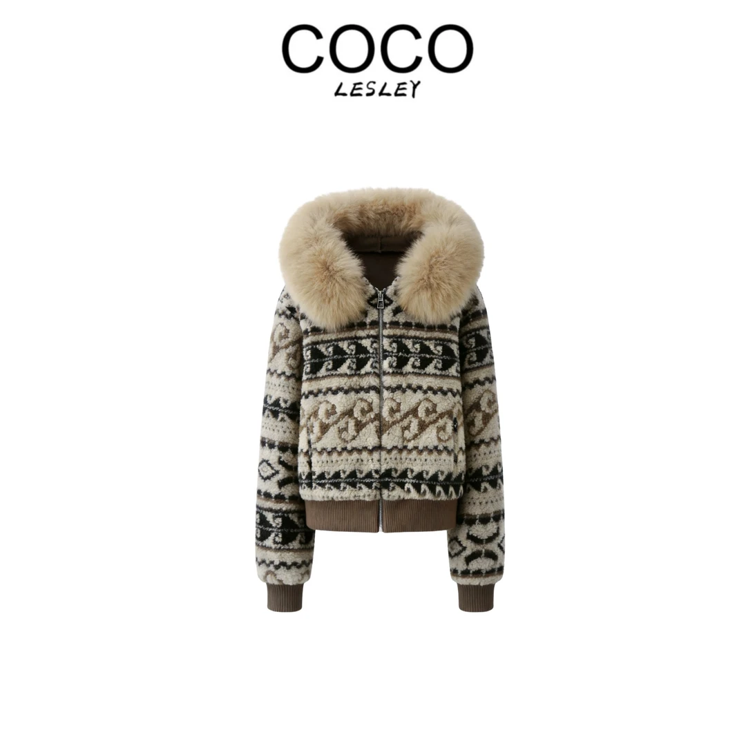 【COCO LESLEY】秋冬新款F法式复古风时尚小众针织外套728号