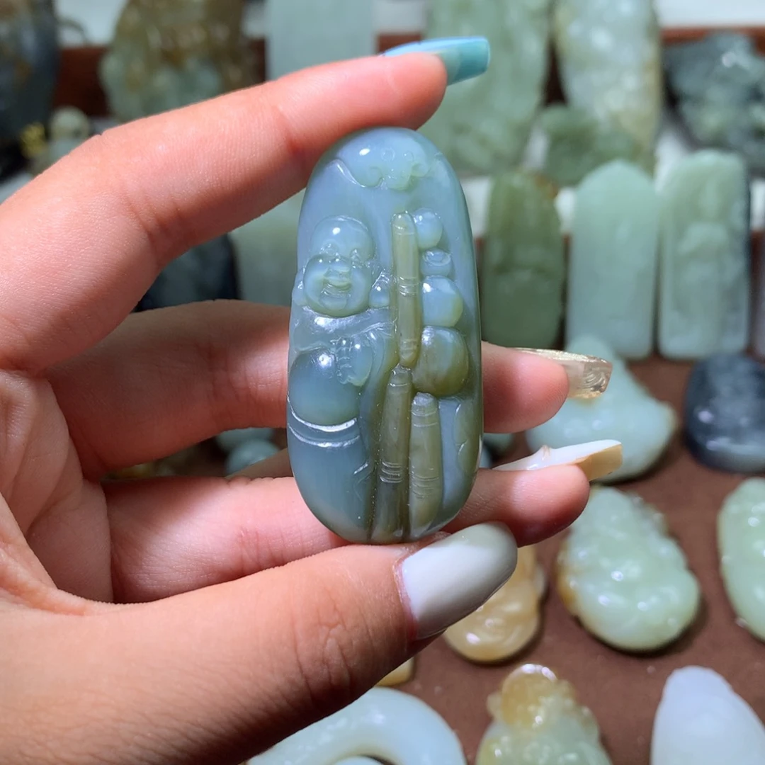 和田玉未镶嵌吊坠(不含链)