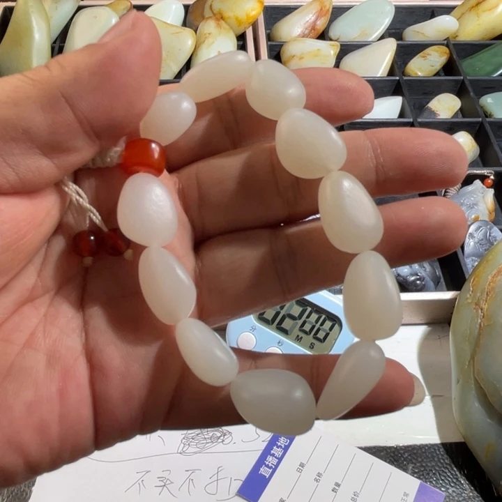 和田玉未镶嵌挂件白*树