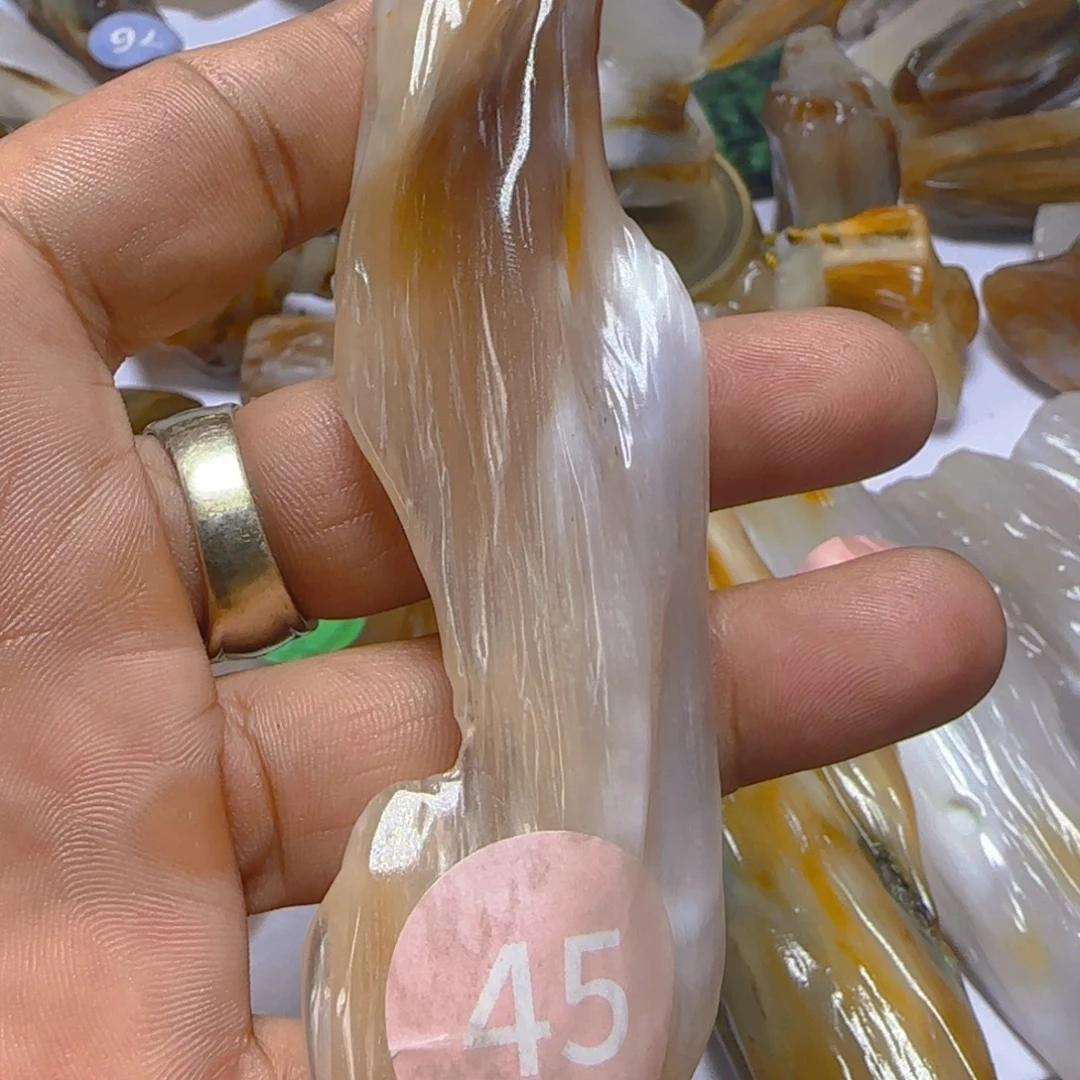 硅化玉未镶嵌手把