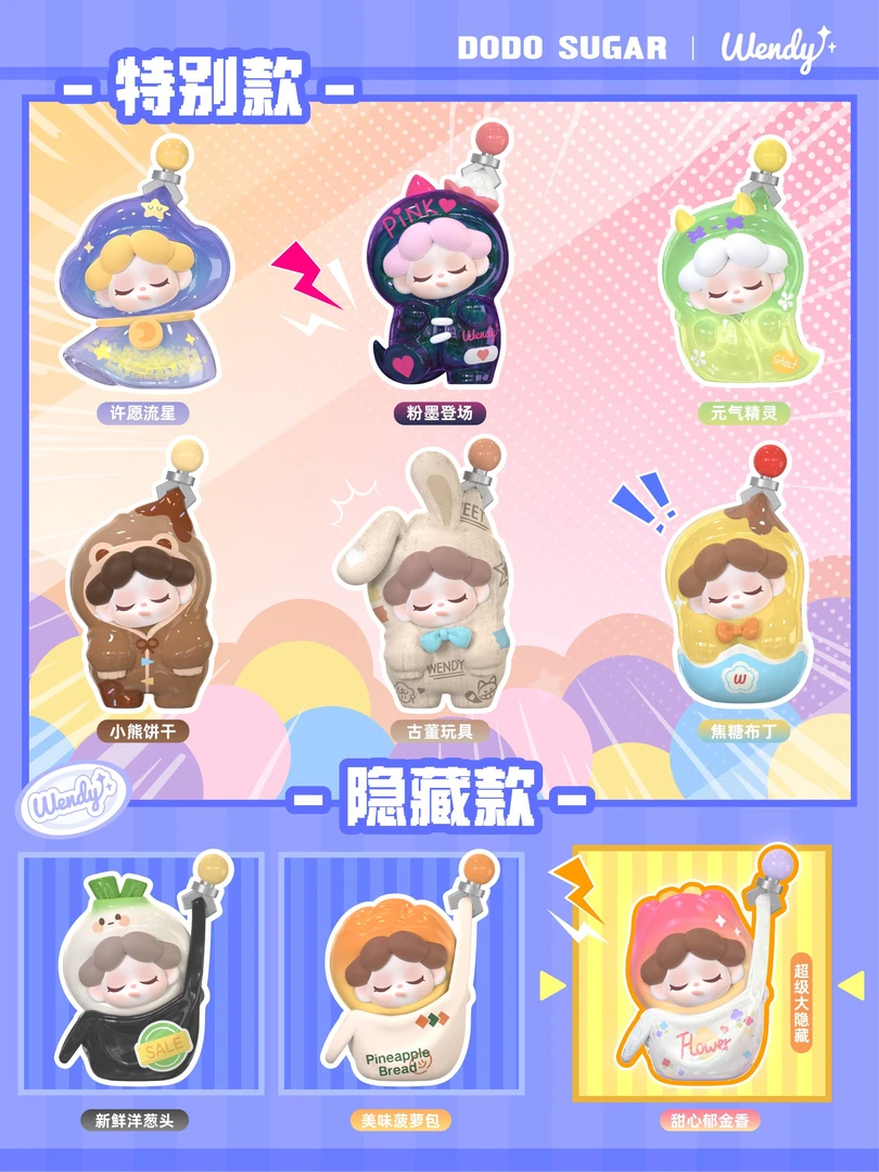 新品wendy三代抓住你了系列萌粒mini女生可爱小摆件