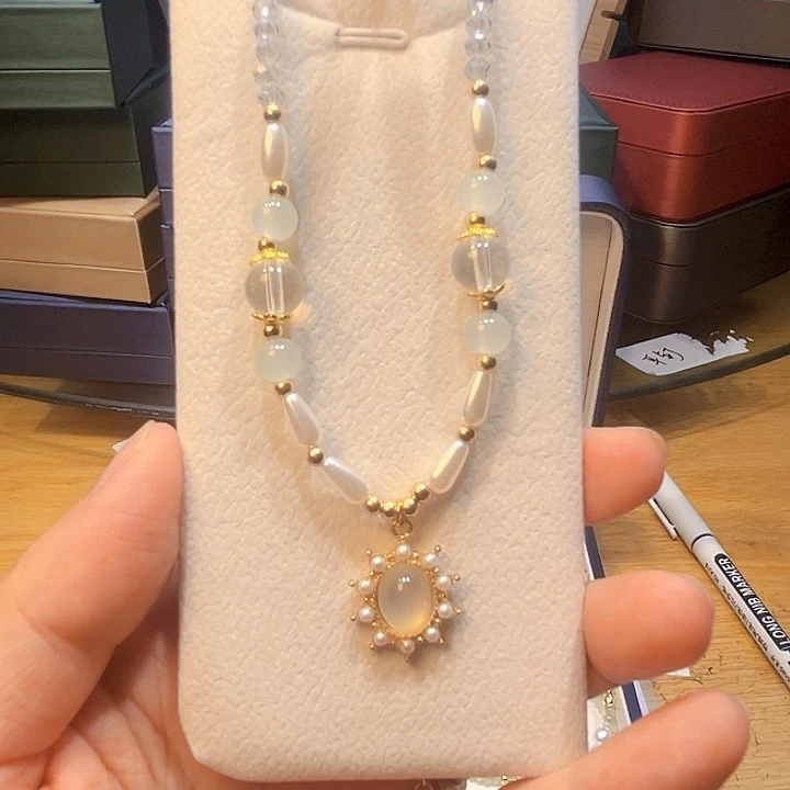 海蓝宝系列太阳花项链