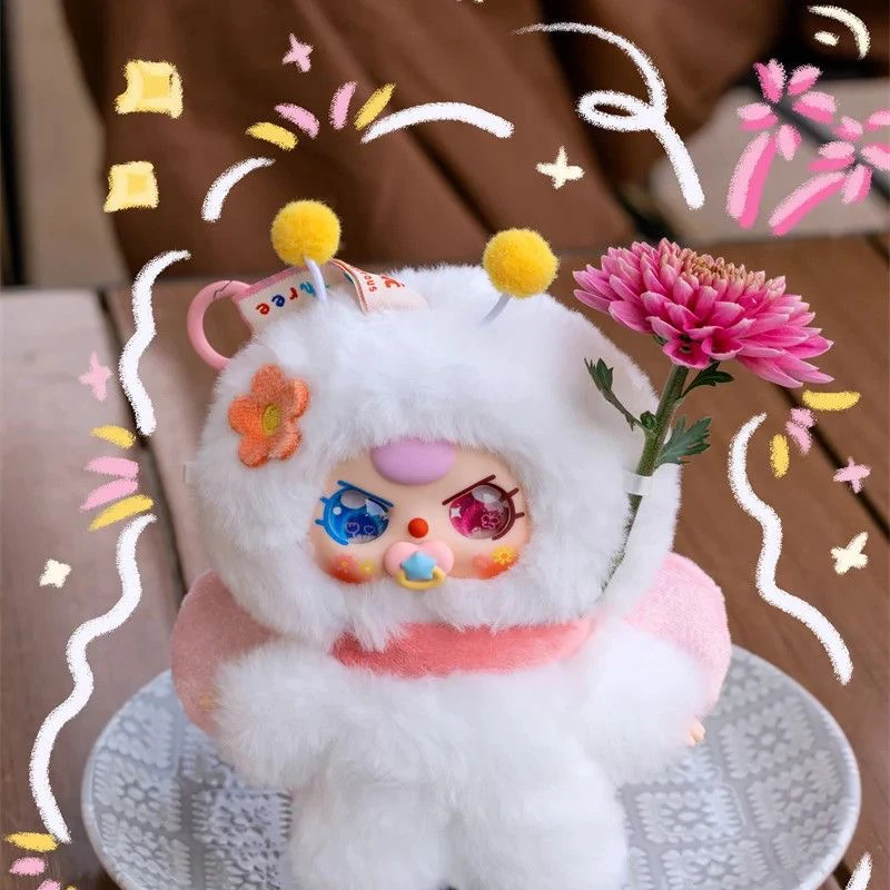 正版babythree 娃三岁春天在哪里盲盒搪胶毛绒娃娃公仔玩偶挂件