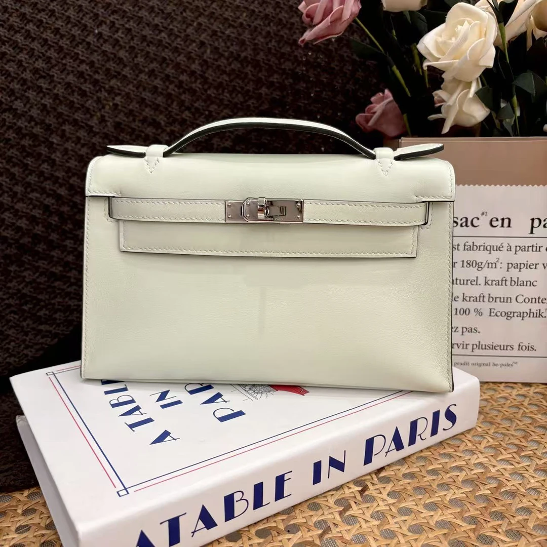 99新 Hermes/爱马仕 kelly 一代 B s皮 气泡绿手提包0923m1