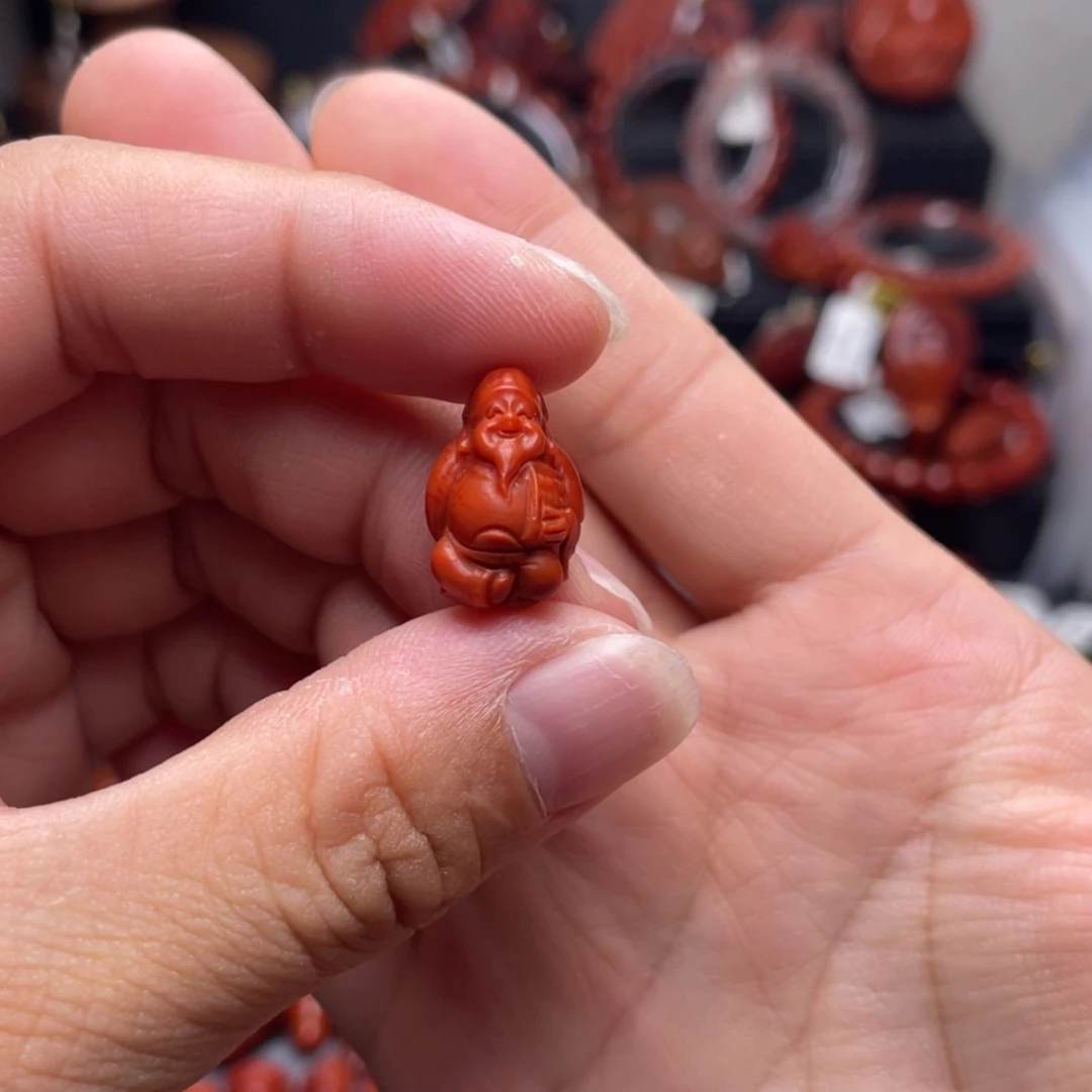 【闪购商品】未镶嵌财神爷12m南红玛瑙
