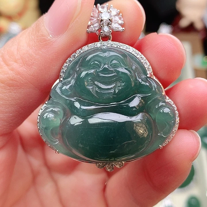 颈饰银S925镶嵌翡翠吊坠