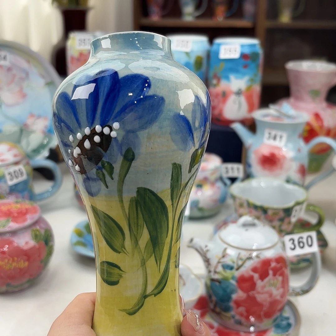 景德镇手绘高温釉下彩陶瓷茶具