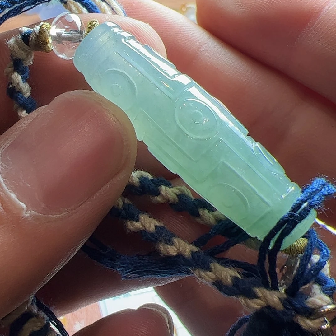 嘉***猫颈饰未镶嵌翡翠翡翠天珠