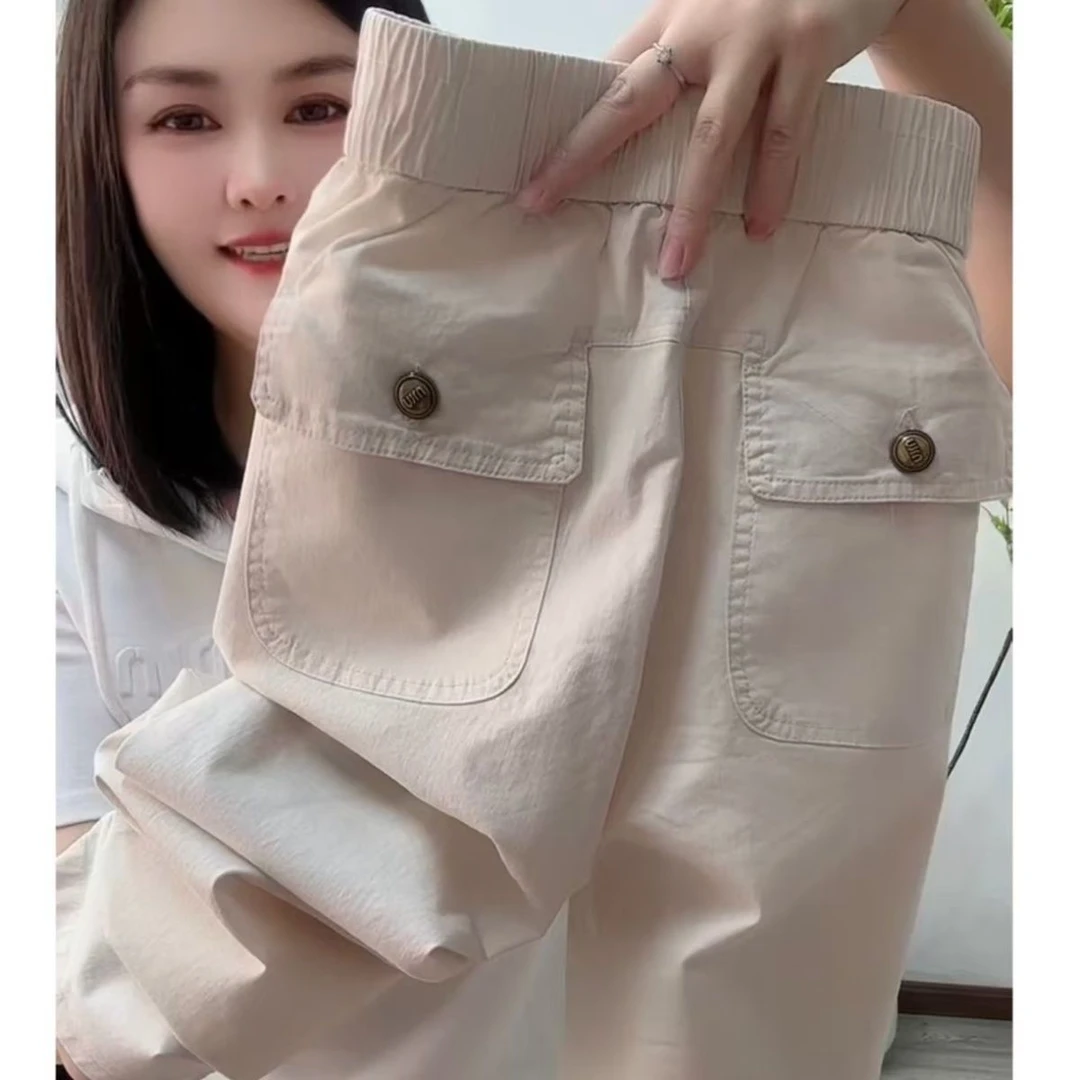 小个子九分水洗棉哈伦裤夏季薄款外穿洋气休闲裤爆款新款老爹裤