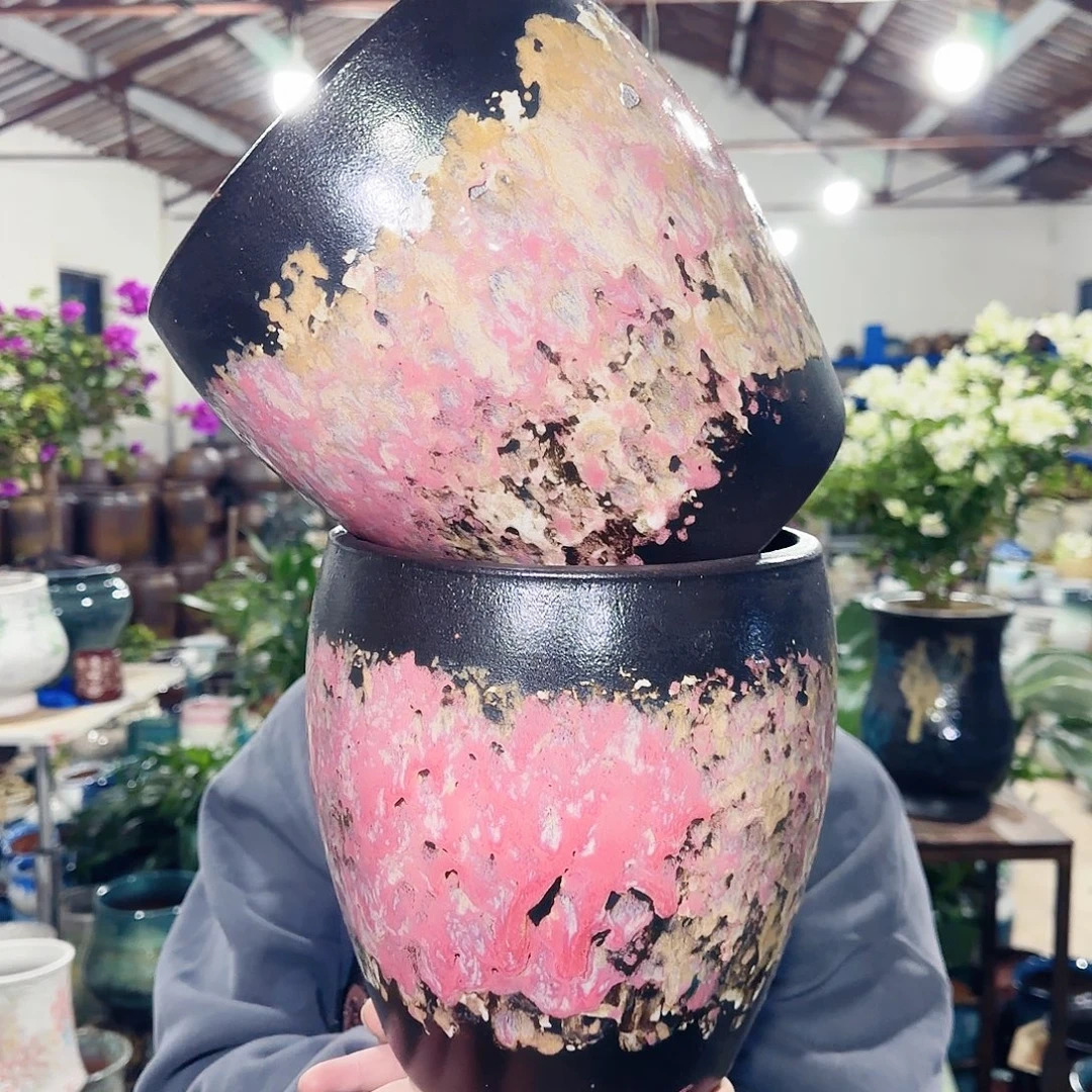 紫砂花盆高20口18