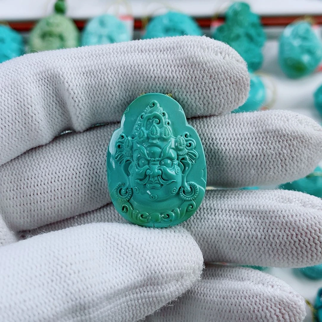 绿松石未镶嵌车挂