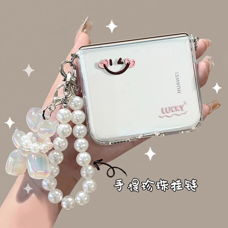 ins风适用华为purax手机壳新款pura x典藏版折叠屏透明硅胶带挂绳