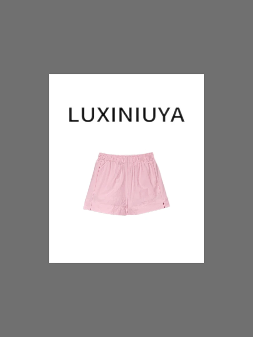 【LUXINIUYA】lu系短裤 夏季透气显腿长松紧腰休闲裤#CX3323