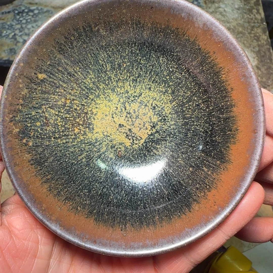 柴烧建盏茶盏茶杯694