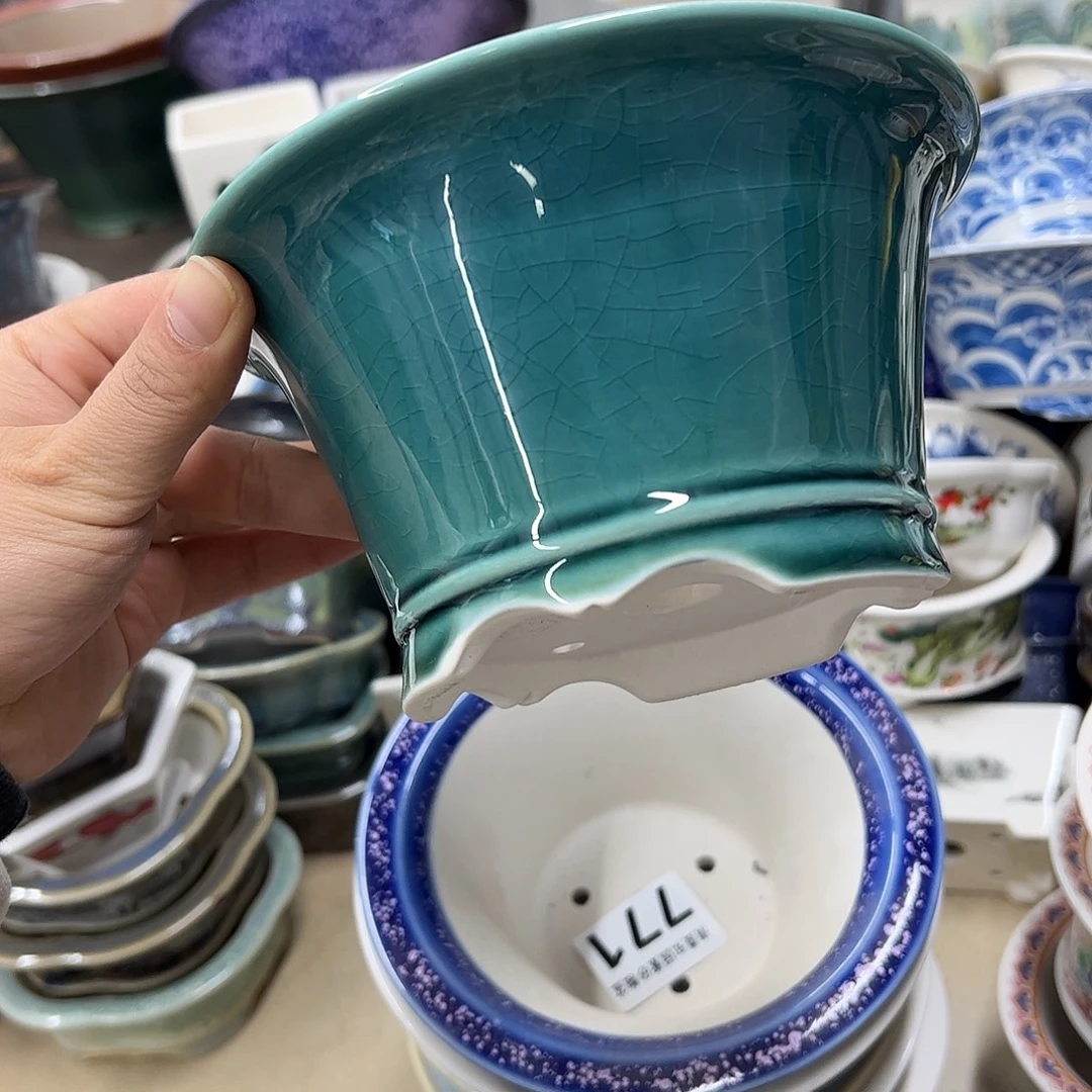 花盆紫砂753号瑕疵15/8cm窑变