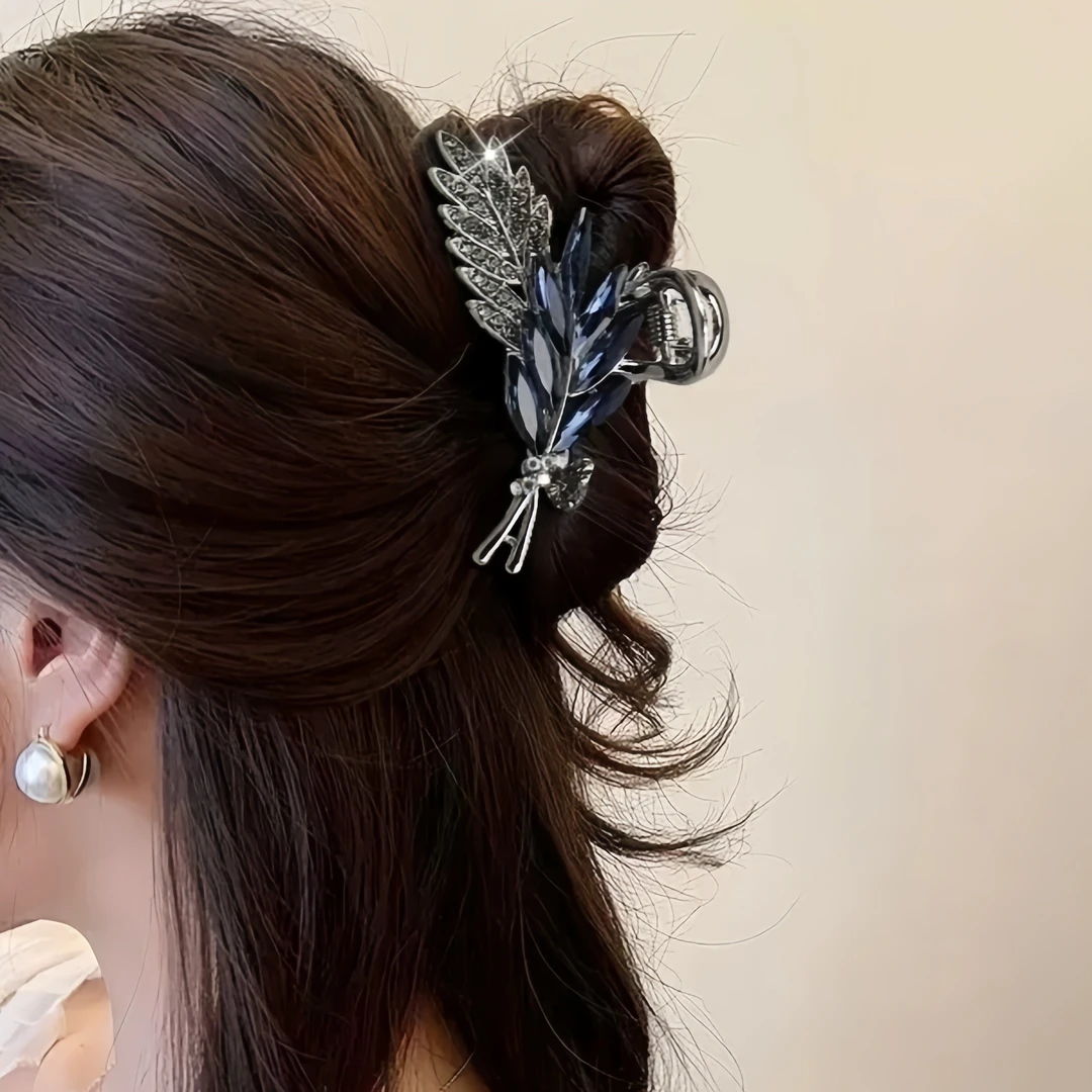 新款洋气麦穗发夹气质后脑勺鲨鱼夹高级小号头饰抓夹网红女士发饰
