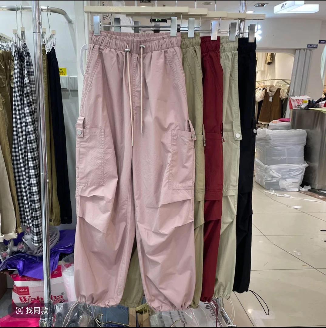 26001小个子秋季新款大口袋个性工装裤