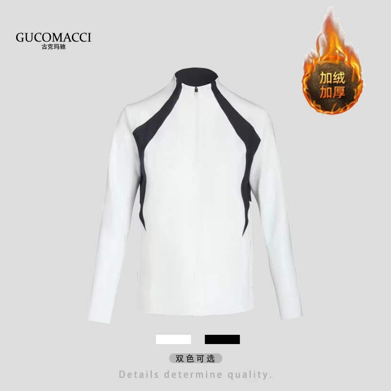 8236户外净版拼接长袖-买手】潮牌轻奢半拉链重磅户外长袖卫衣