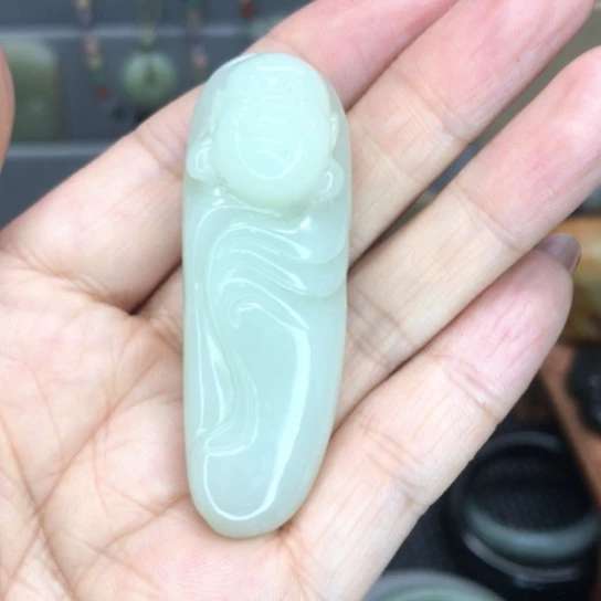 和田玉（青白玉）颈饰未镶嵌