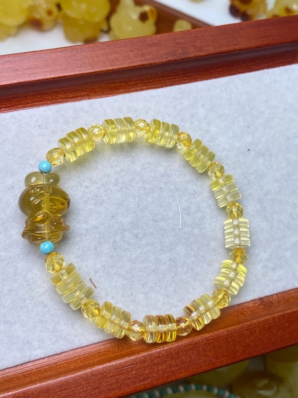 天然琥珀蜜蜡手串