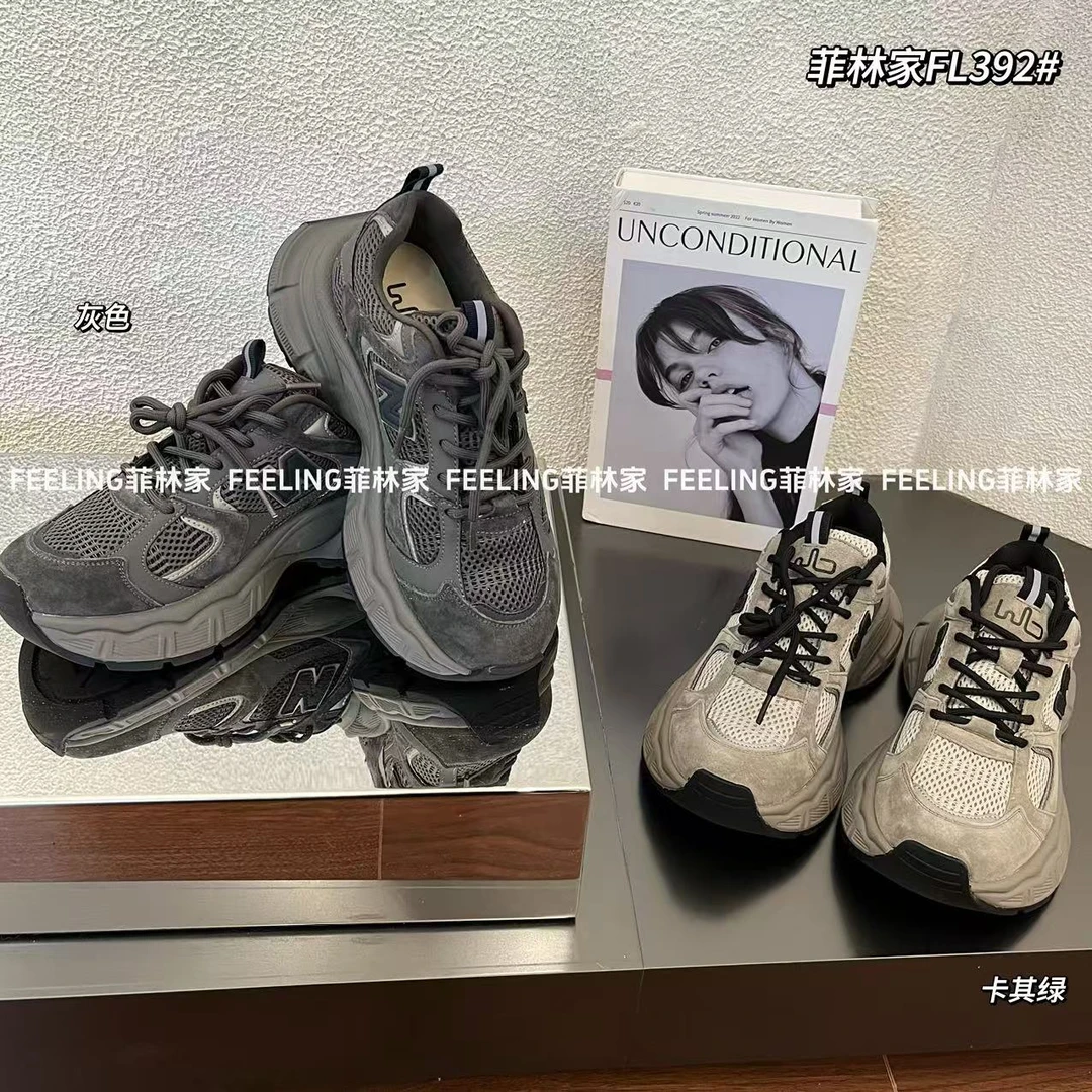 菲林家FL 392百搭复古厚底老爹鞋