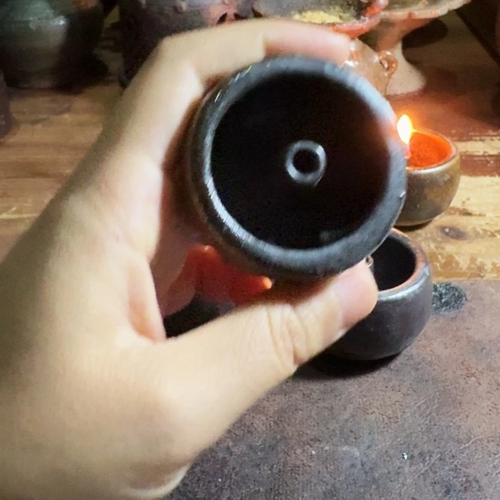 夏***鱼景德镇陶瓷艺术小油灯