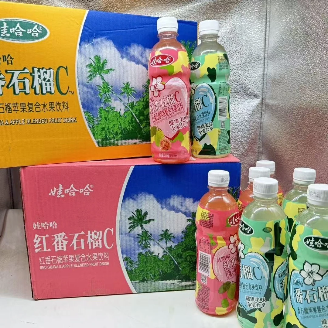 娃哈哈500g番石榴C红番石榴苹果复合水果饮料瓶装果汁酸甜解渴