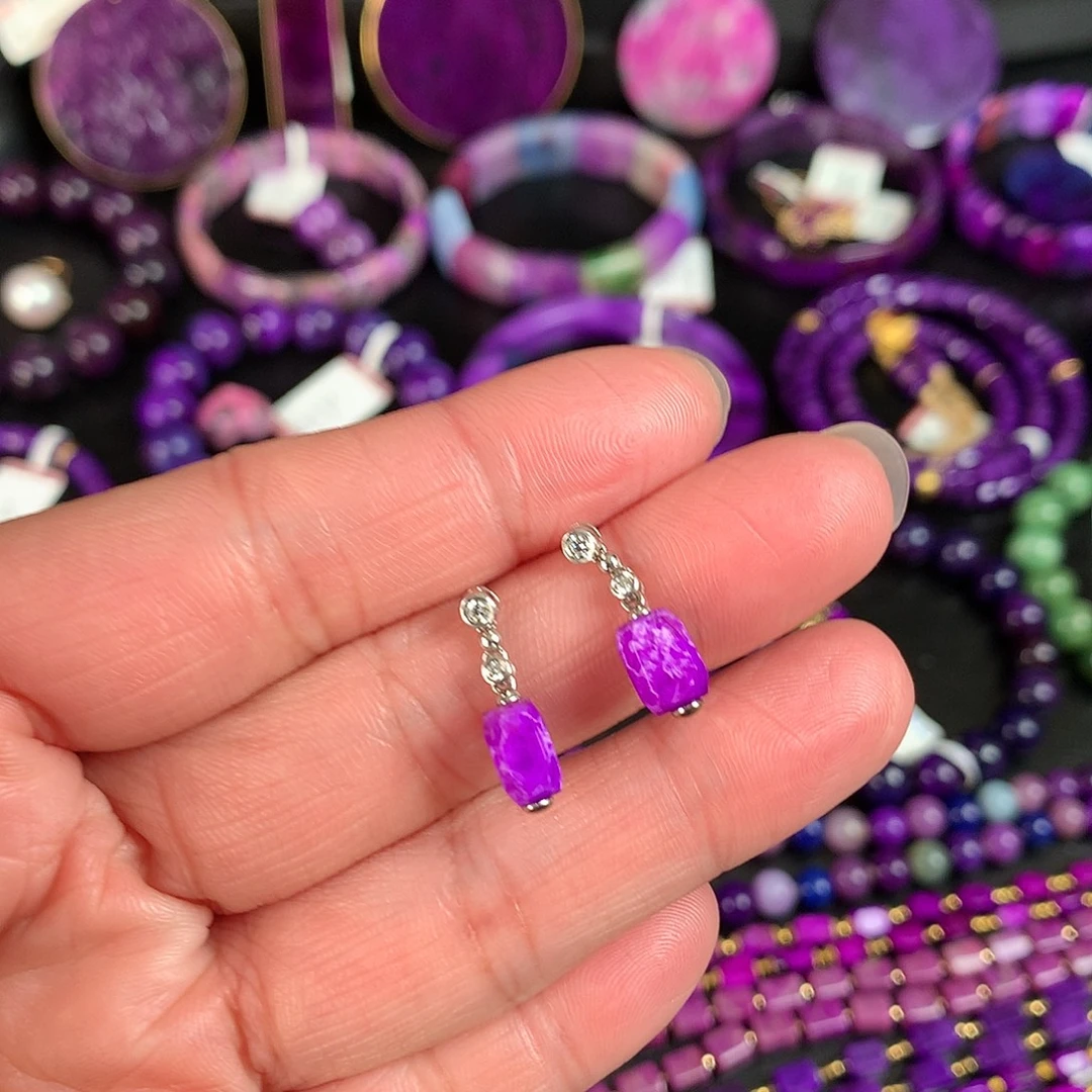 苏纪石（舒俱来）未镶嵌耳坠