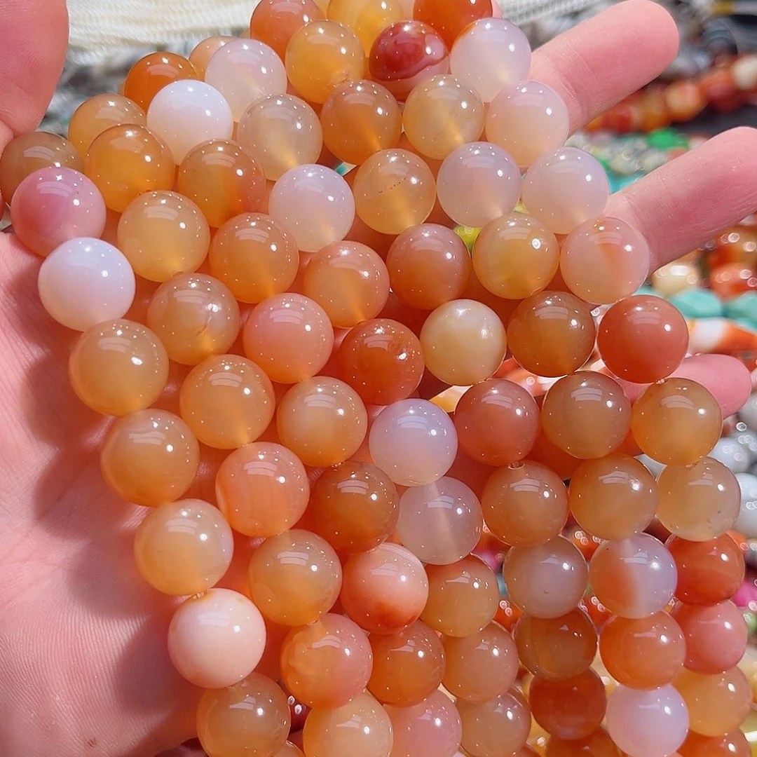 玛瑙/玉髓未镶嵌珠宝半成品盐源一条16mm