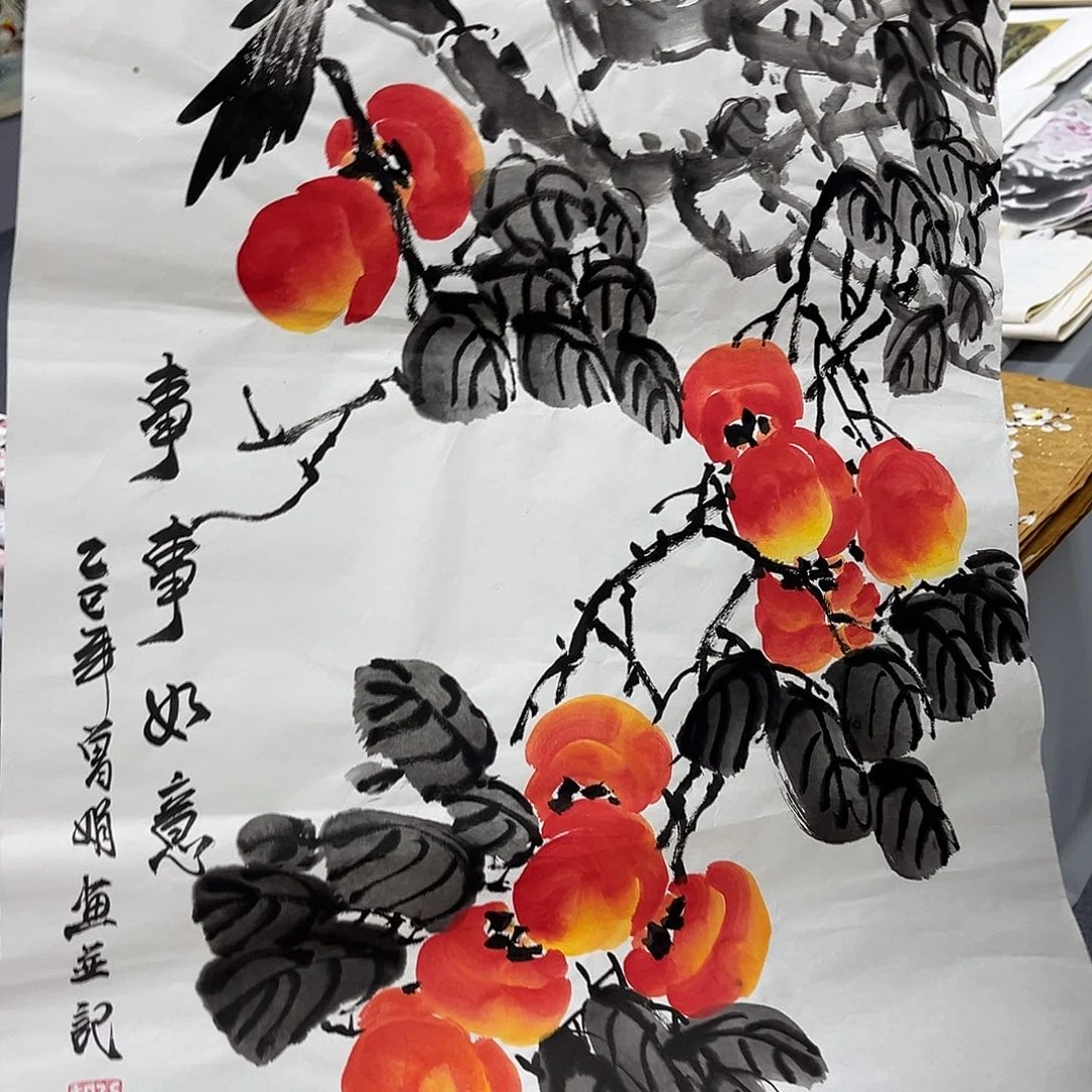 国画国画老师手绘作品