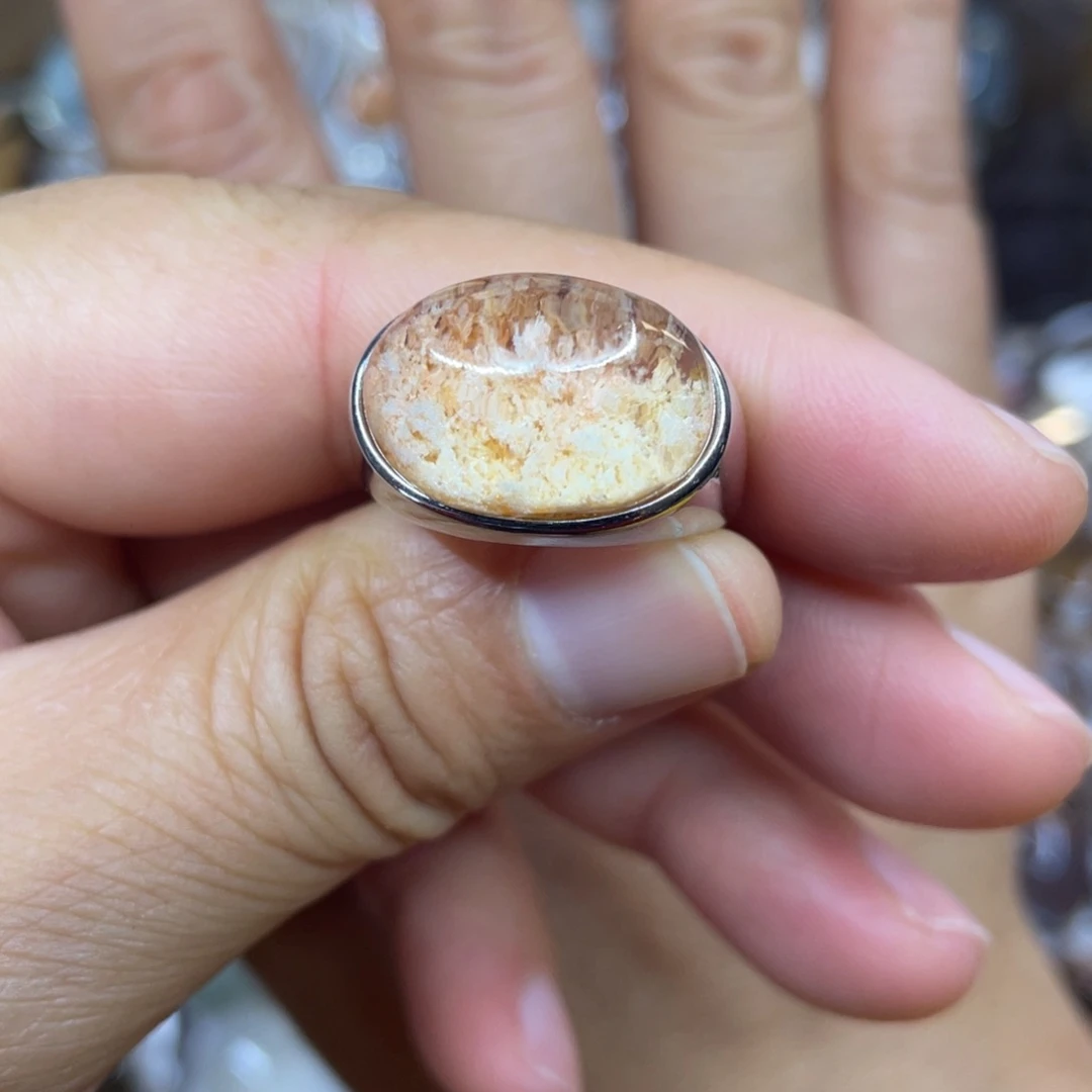 【闪购商品】银S925镶嵌珠宝半成品水晶戒指