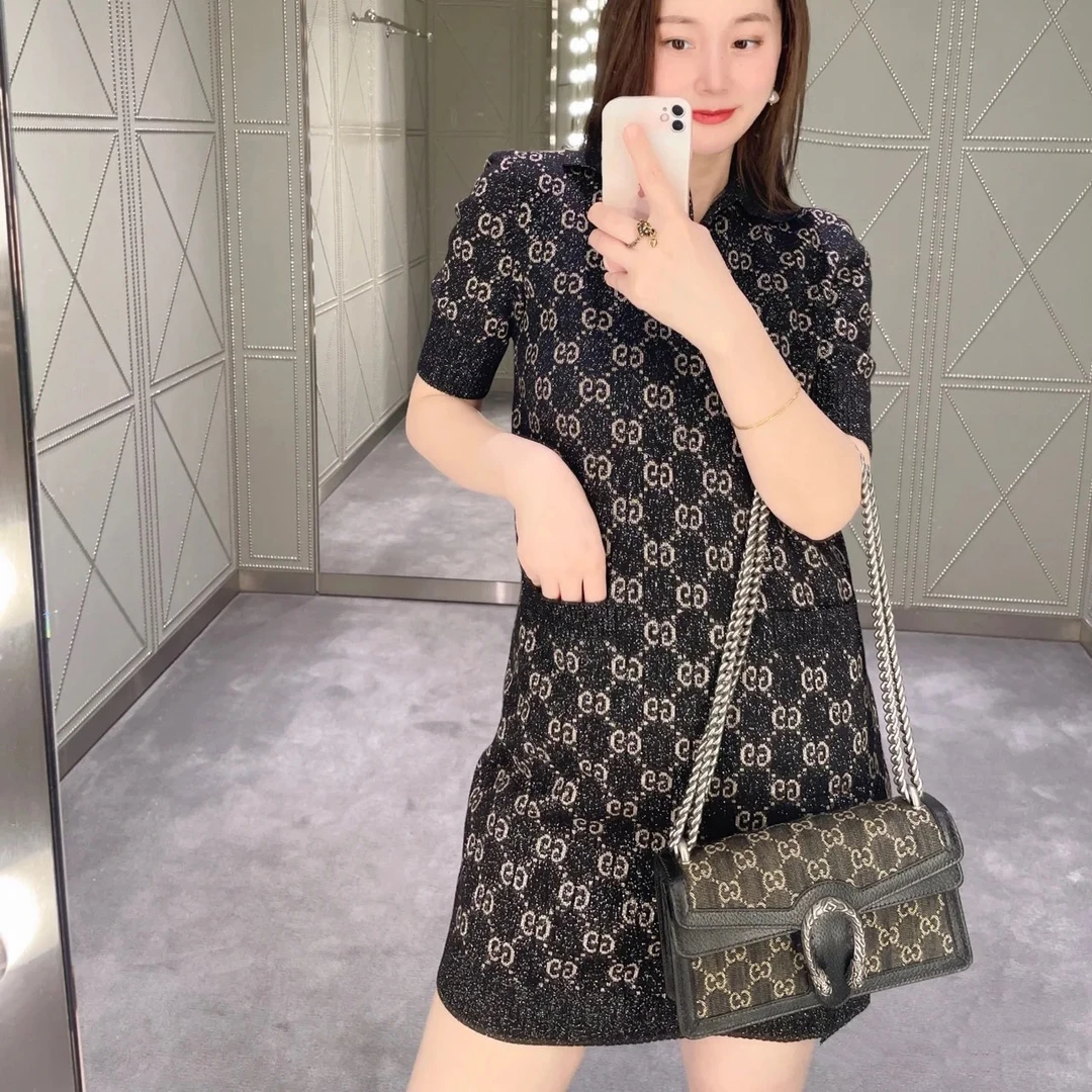 99新 GUCCI/古驰 安洁利严选/成色看直播连衣裙 尺码S/GSS25690