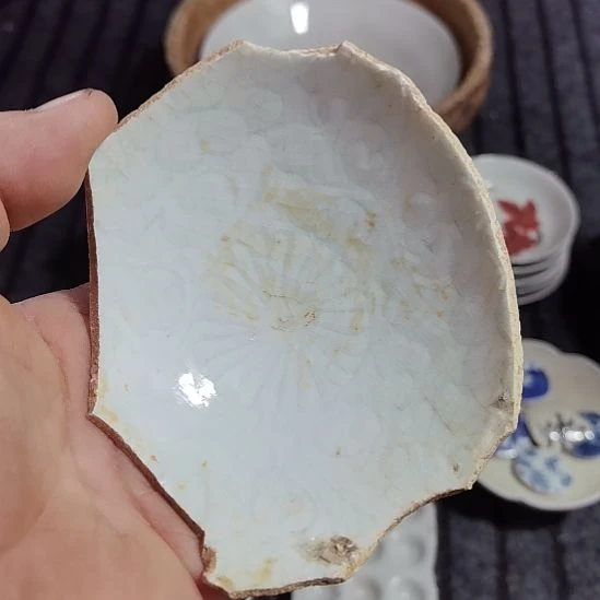 瓷片青花影青杯垫学习标本I