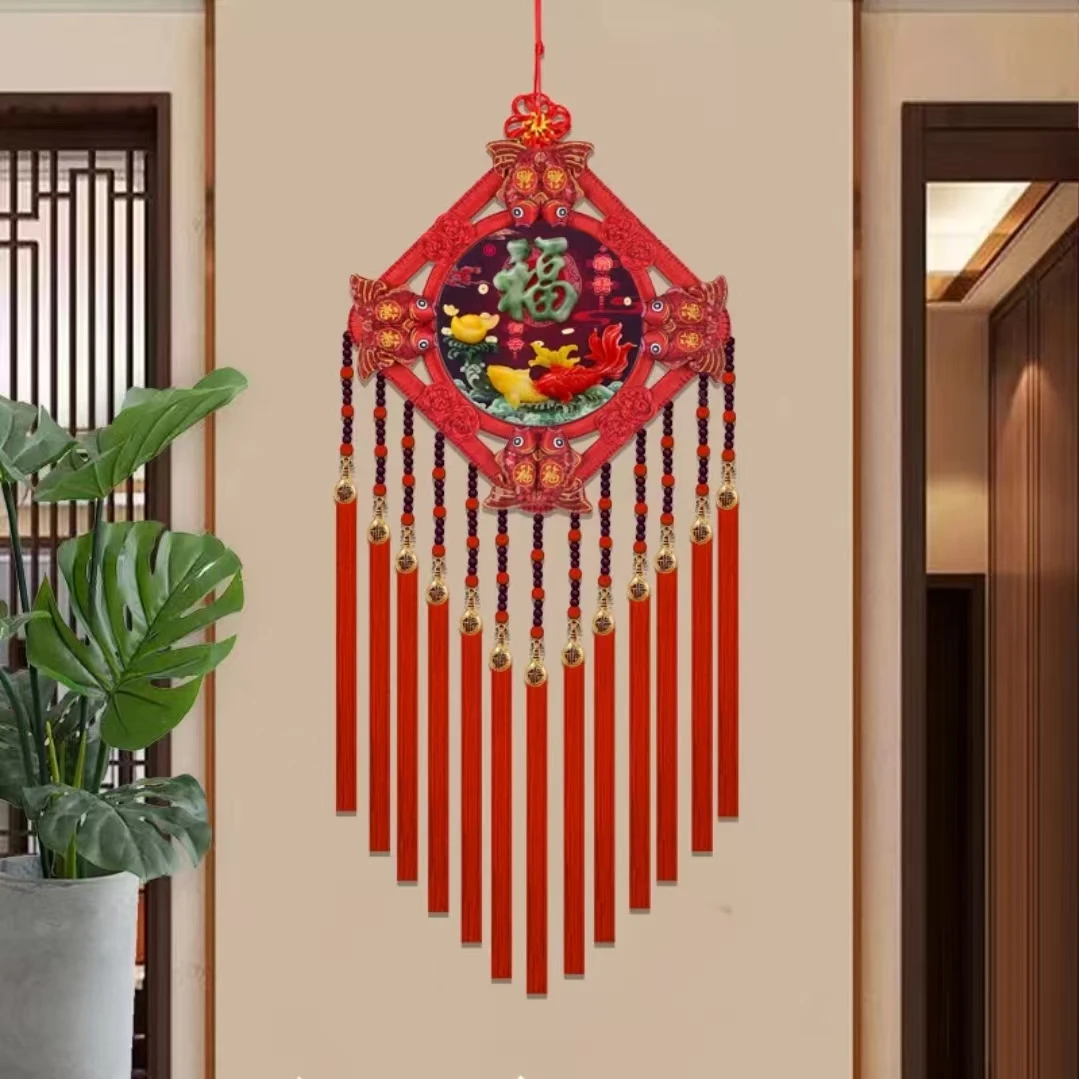 【彩玉浮雕特大号】2025新款文创好物中国结挂饰手工入户门过年x