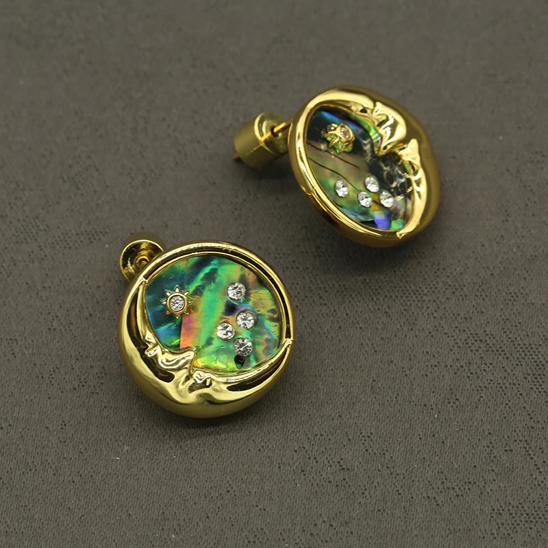 中古设计款耳钉B55