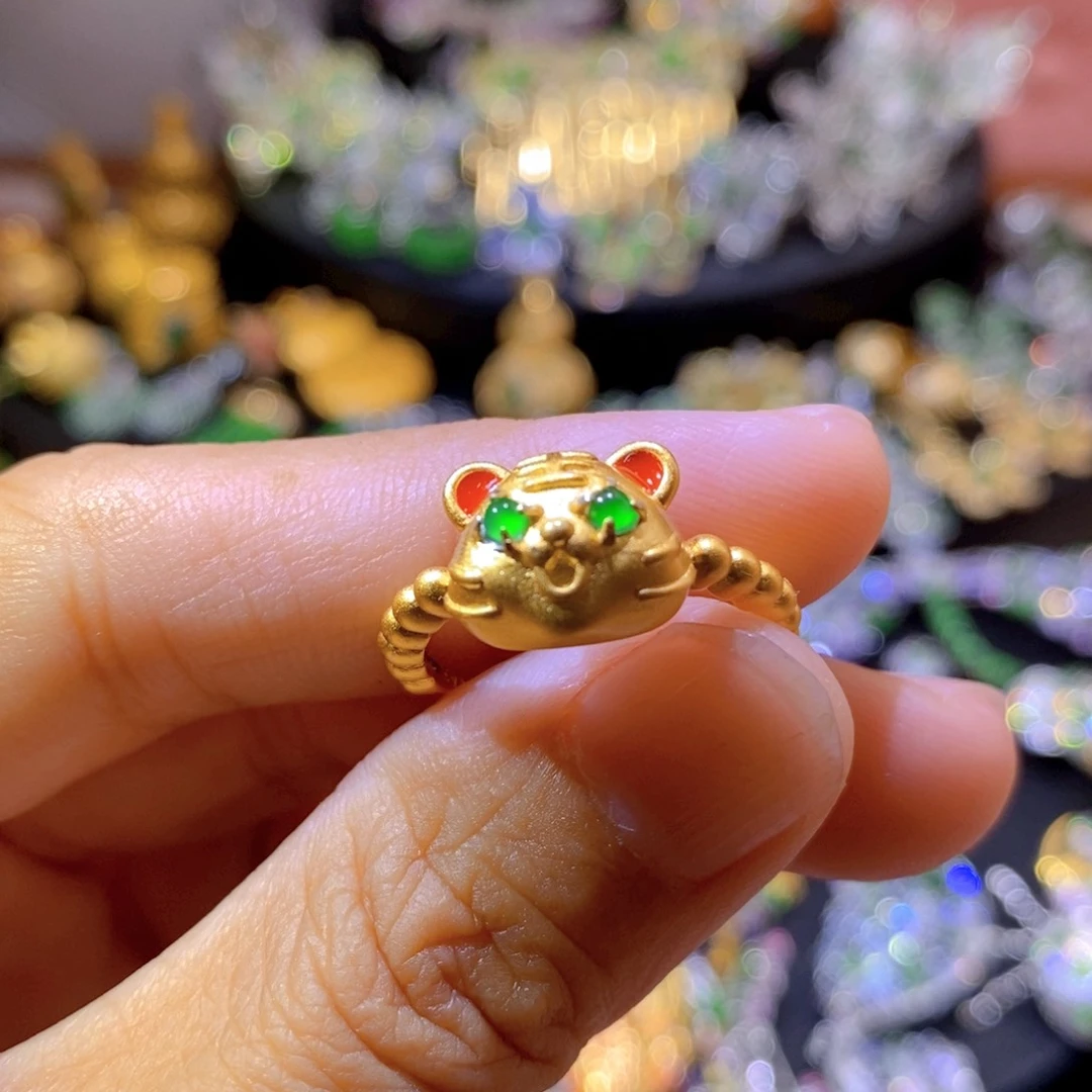 翡翠银S925镶嵌项圈天然翡翠