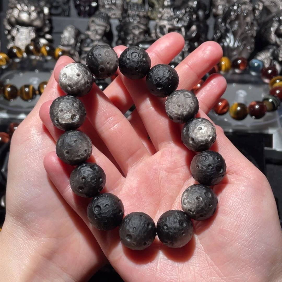 黑曜岩手串未镶嵌不****@