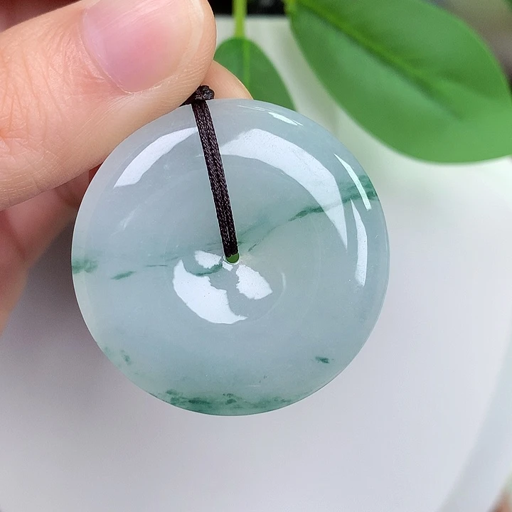 翡翠未镶嵌颈饰平安扣 36-5.7mm