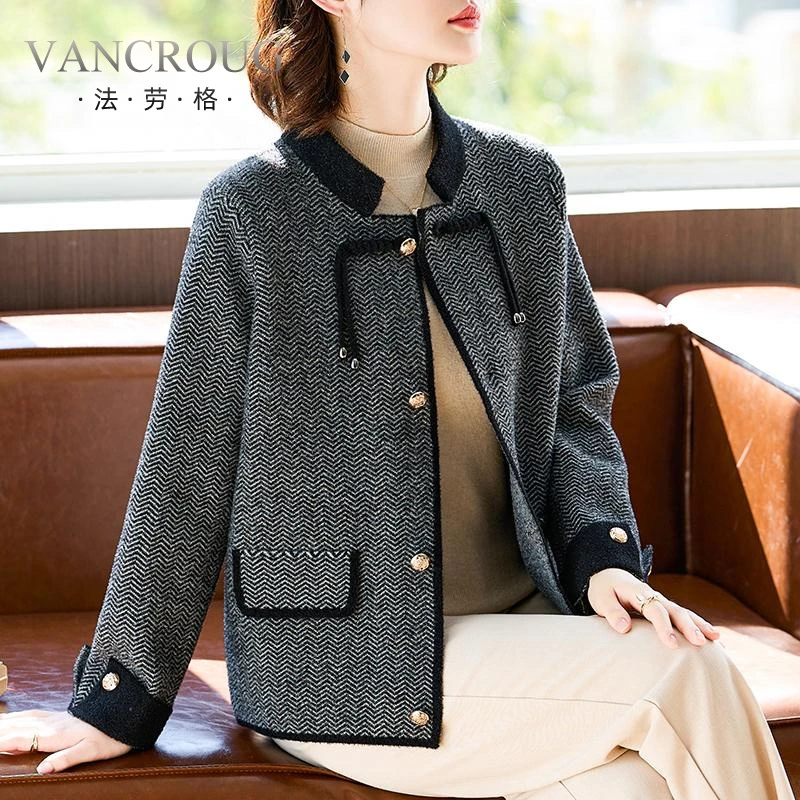 法劳格新中式妈妈秋装小香风短款外套洋派老钱风松弛感女装贵气