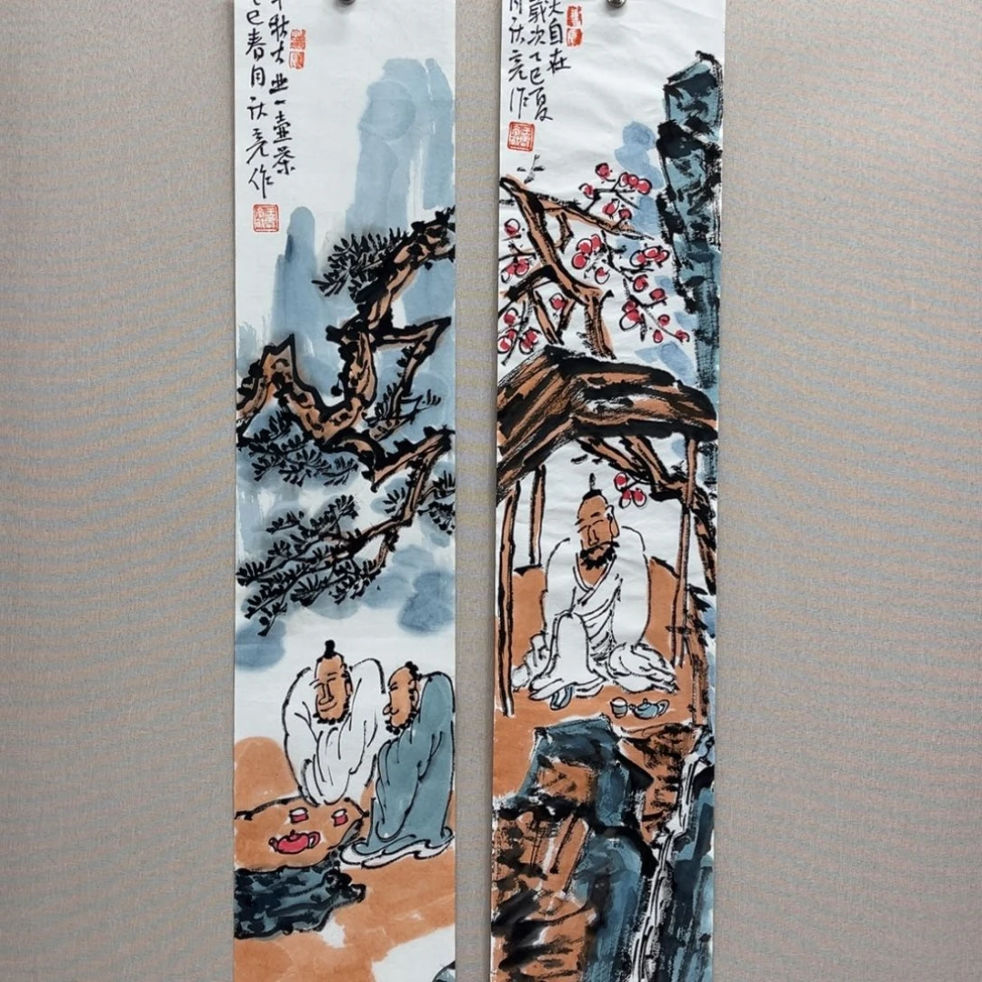 国画艺术家真人手绘