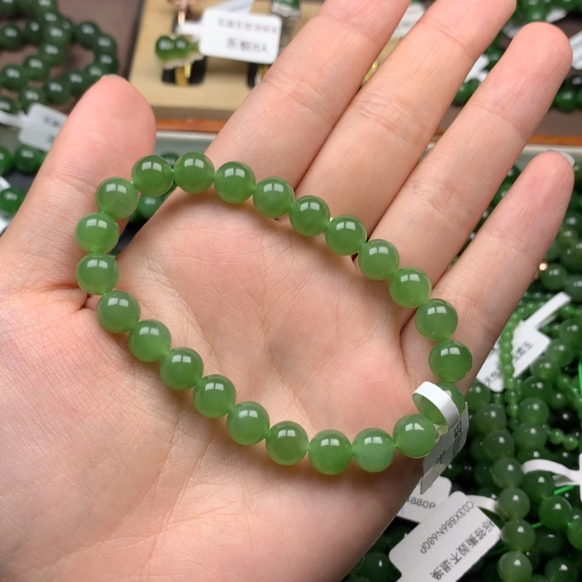 【闪购商品】手串未镶嵌和田玉（碧玉）果*～