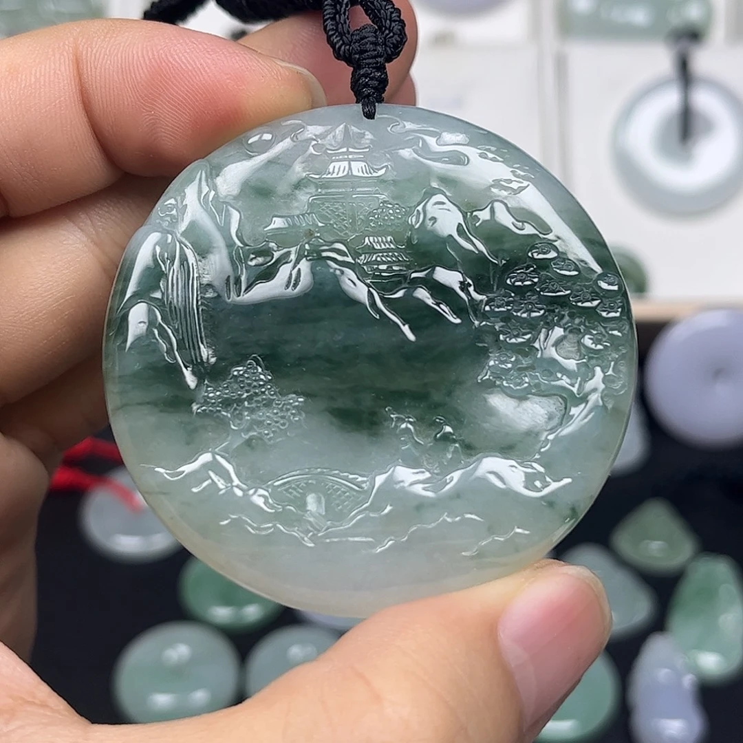 翡翠未镶嵌项圈缅甸天然翡翠