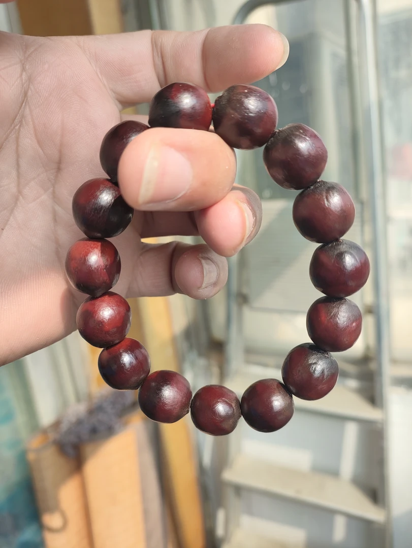 非金属木质手链 非金属近圆卡13~14mm无患子手串