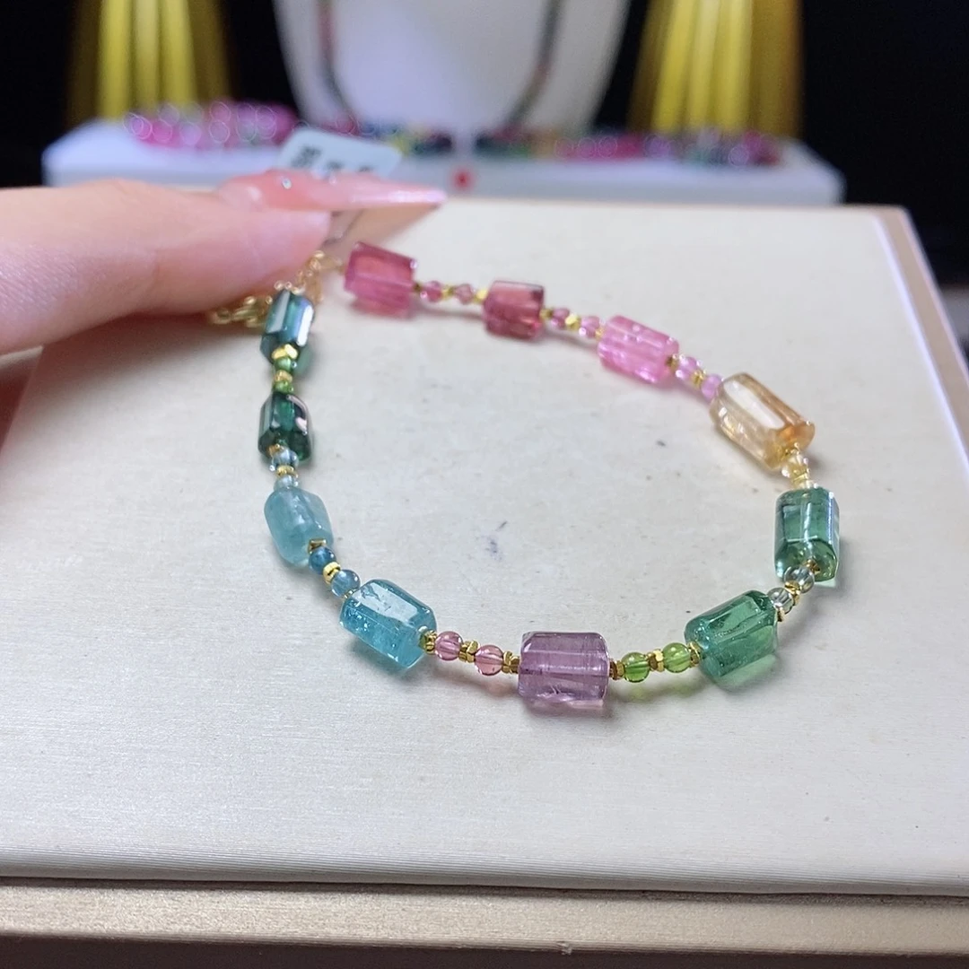 手链未镶嵌碧玺方糖设计款