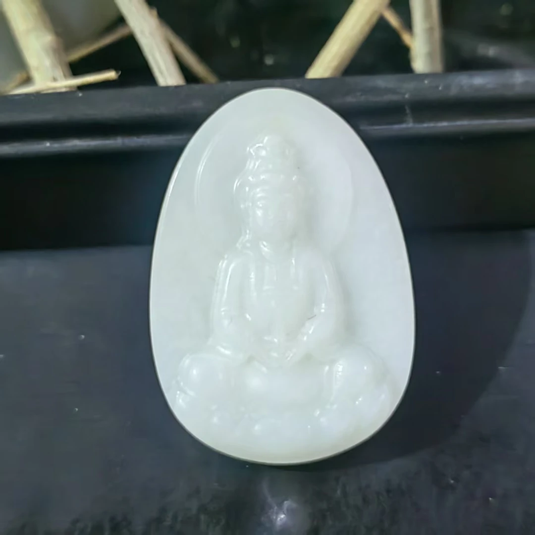 【99元特价福利3号】和田玉白玉人物吊坠